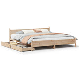 Bed Frame without Mattress 200x200 cm Solid Wood Pine 3309758