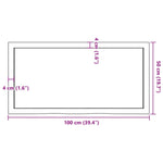Table Top 100x50x cm Untreated Solid Wood Oak 3156303