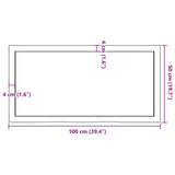 Table Top 100x50x cm Untreated Solid Wood Oak 3156303