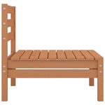 Garden Middle Sofas 4 pcs Honey Brown Solid Pinewood 806595