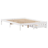 Bed Frame without Mattress White 120x200 cm Solid Wood Pine 3301435