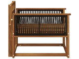 Outdoor Middle Sofa Solid Acacia Wood Natural 3438828
