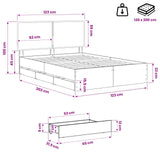 Bed Frame with Storage and Headboard Artisan Oak 120 x 200 cm 3445806