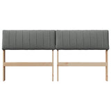 Upholstered Headboard Dark Grey 150 cm Solid Pine Wood 879225