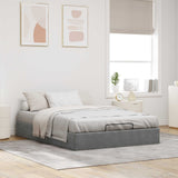 Ottoman Bed Frame Dark Grey Queen Size Velvet 3403075