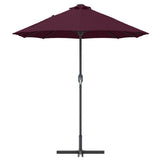 Garden Parasol Bordeaux Red 370 x 197 x 239 cm 42003373