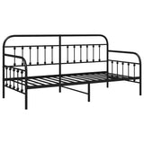 Daybed Frame Black 90 x 200 cm Powder-Coated Steel 42002631