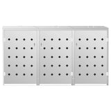 145381 Triple Wheelie Bin Shed 240 L Stainless Steel