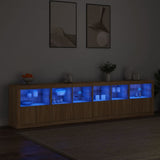 Sideboard with LED Lights Sonoma Oak 283x37x67 cm 3209018