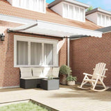 Retractable Awning Manual White 300x250 cm Fabric 3330085
