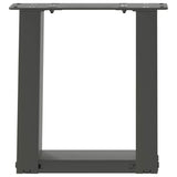 ZNTS Coffee Table Legs U-Shaped 2 pcs Anthracite 30x cm Steel 4012738