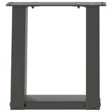 Coffee Table Legs U-Shaped 2 pcs Anthracite 30x cm Steel 4012738