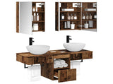 Bathroom Cabinet Set 5 pcs Old Wood Engineered Wood 3406293