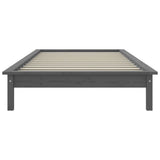 820528 Bed Frame without Mattress Grey 90x200 cm Solid Wood