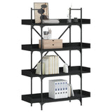 Bookcase 4-Tier Black 100x33x145.5 cm Engineered Wood 837692