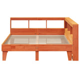 Bookcase Bed without Mattress Wax Brown 140x200cm Solid Wood Pine 3324540