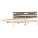 Bed Frame with Upholstered Headboard Light Grey 180 x 200 cm 877889