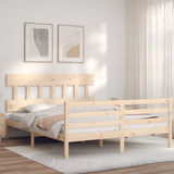 Bed Frame without Mattress King Size Solid Wood 3195161