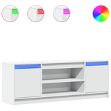 TV Cabinet with LED White 139.5x34x50 cm Engineered Wood 852194