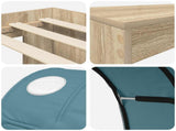 Bed with Tunnel 3 pcs Artisian Oak and Light Blue 3423660