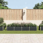 Garden Raised Bed Anthracite 320x80x45 cm Galvanised Steel 45729