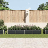 Garden Raised Bed Anthracite 320x80x45 cm Galvanised Steel 45729