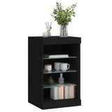 Sideboard with LED Lights Black 41x37x67 cm 836722