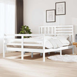 Bed Frame without Mattress White 120x190 cm Small Double Solid Wood 3101059