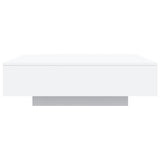 Coffee Table with LED Lights White 100x100x31 cm 836602