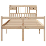 Bookcase Bed without Mattress 135x190 cm Doouble Solid Wood Pine 3322045