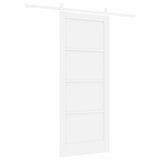 Sliding Door White 83 x 202 cm Solid Pine Wood 3445416