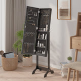 Free-Standing Mirror Black 34x37x146 cm 351764
