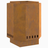 Smokeless Fire Pit Brown 38 x 38 x 51 cm Weathering Steel 858979