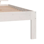ZNTS Bed Frame without Mattress White 75x190cm Small Single 810456