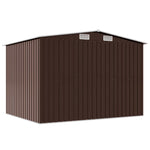 Garden Storage Shed Brown 257x205x178 cm Steel 47031