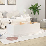 Coffee Table White 100x50x35 cm Solid Wood Pine 813421