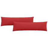 Sofa Pillows 2 pcs Red 145 x 40 cm Fabric 42013837