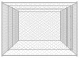 Dog Cage Silver 800 x 200 x 200 cm Galvanised Steel 3368313