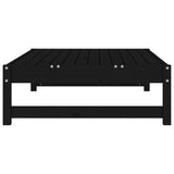 Garden Footstool Black 120x80 cm Solid Wood Pine 825713