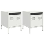 ZNTS Bedside Cabinets 2 pcs White 35x39x43.5 cm Steel 851255