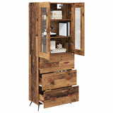 Highboard Cabinet with Shelf 2 pcs Old Wood Engineered Wood 3415617
