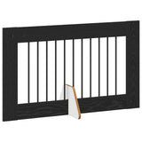 Dog Gate with Stands 4 pcs Black Oak 100 x 60 cm 892115