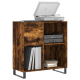 Record Cabinet Smoked Oak 84.5x38x89 cm Engineered Wood 831785