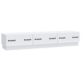 TV Cabinet with Drawer White 147 x 34.5 x 27 cm Engineered Wood 895395