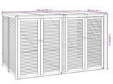 Double Garbage Bin Shed 140x89x117 cm Solid Wood Acacia 3155239