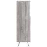 Bathroom Cabinet Grey Sonoma 30x30x100 cm Engineered Wood 831562