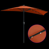 Garden Parasol Terracotta 294 x 150 x 224 cm 42003272