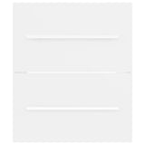 Sink Cabinet with Built-in Basin White Engineered Wood 3099032