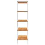 ZNTS 5-Tier Shelving Unit White and Oak 80x40x163 cm 336350