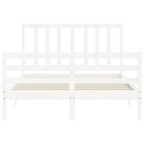 Bed Frame without Mattress White 140x200 cm Solid Wood Pine 3193857
